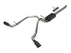C&L Dual Exhaust System with Black Tips; Rear Exit (09-13 5.3L Sierra 1500)