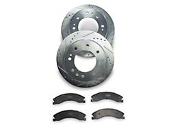 C&L Super Sport HD 8-Lug Brake Rotor and Pad Kit; Front (12-19 Sierra 3500 HD SRW)