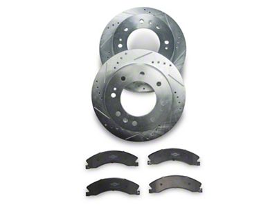 C&L Super Sport HD 8-Lug Brake Rotor and Pad Kit; Front (12-19 Sierra 3500 HD SRW)