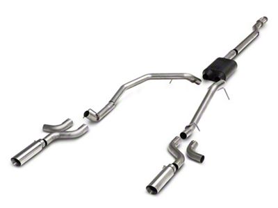 C&L Proven Ground Series Dual Exhaust System with Polished Tips; Side Exit (14-18 5.3L Silverado 1500)