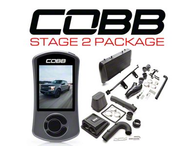 Cobb Stage 2 Power Package with TCM; Black (17-19 3.5L EcoBoost F-150, Excluding Raptor & 2019 Limited)
