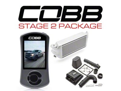 Cobb Stage 2 Power Package with TCM; Silver (17-19 3.5L EcoBoost F-150, Excluding Raptor & 2019 Limited)
