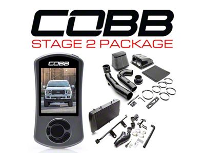 Cobb Stage 2 Redline Carbon Fiber Power Package; Black (18-20 2.7L EcoBoost F-150)