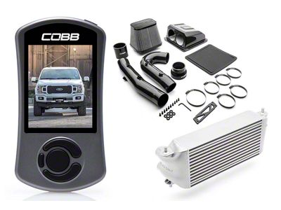 Cobb Stage 2 Redline Carbon Fiber Power Package; Silver (18-20 2.7L EcoBoost F-150)
