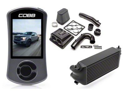 Cobb Stage 2 Redline Carbon Fiber Power Package with TCM; Black (17-19 3.5L EcoBoost F-150, Excluding Raptor & 2019 Limited)