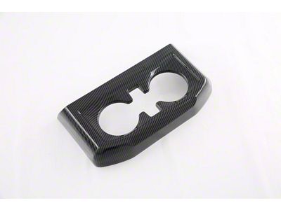 Cobra-Tek Interior Rear Cup Holder Cover Trim; Carbon Fiber Print (21-25 F-150 SuperCab, SuperCrew)