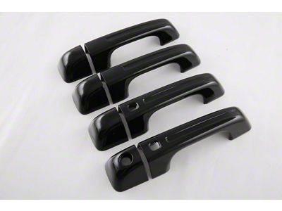 Cobra-Tek Door Handle Covers with Smart Key Cutout; Gloss Black (19-25 RAM 1500 Quad Cab, Crew Cab)