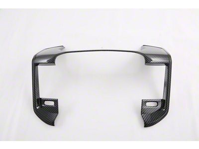 Cobra-Tek Front Center Unit Entertaiment System Cover Trim; Carbon Fiber Print (19-25 RAM 1500)