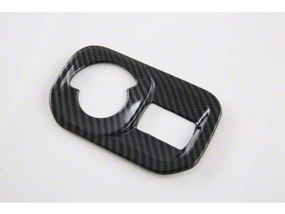Cobra-Tek Headlight Switch Cover Trim; Carbon Fiber Print (19-25 RAM 1500)