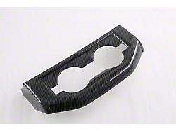 Cobra-Tek Rear Cup Holder Cover Trim; Carbon Fiber Print (19-25 RAM 1500 Quad Cab, Crew Cab)