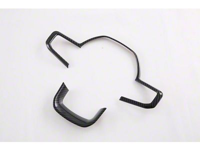 Cobra-Tek Steering Wheel Cover Trim; Carbon Fiber Print (19-25 RAM 1500)