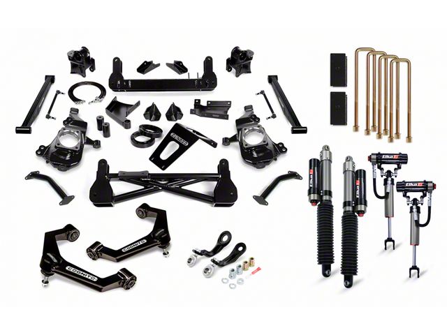 Cognito Motorsports 7-Inch Premier Lift Kit with Elka 2.5 Remote Reservoir Shocks (20-24 Silverado 3500 HD)