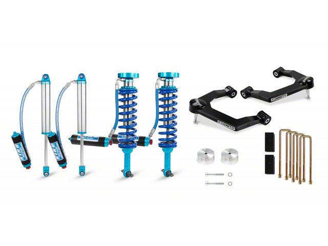 Cognito Motorsports 3-Inch Elite Front Leveling Kit with King 2.5 OEM Performance Series Shocks and Rear Blocks (19-23 Sierra 1500, Excluding AT4 & Denali)