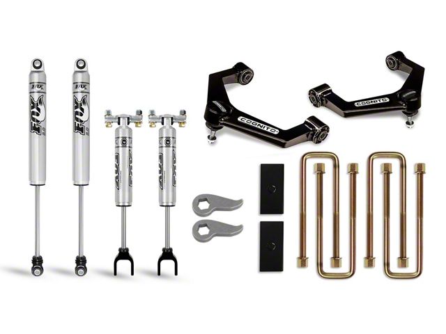 Cognito Motorsports 3-Inch Performance Control Arm Leveling Lift Kit with FOX PS 2.0 IFP Shocks (20-24 Sierra 2500 HD)