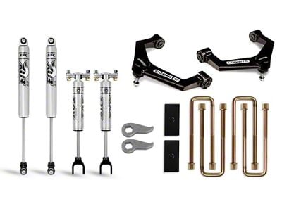 Cognito Motorsports 3-Inch Performance Uniball Leveling Lift Kit with FOX PS IFP Shocks and Rear Blocks (20-24 Sierra 2500 HD)