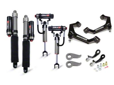 Cognito Motorsports 3-Inch Elite Leveling Kit with Elka 2.5 Reservoir Shocks (20-24 Sierra 3500 HD)