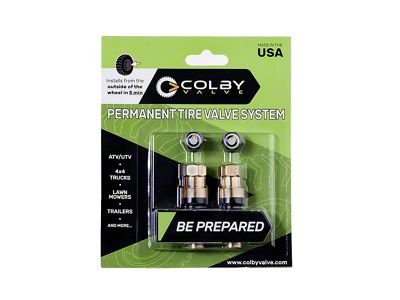 Colby Valve Permanent Tire Valves (Universal; Some Adaptation May Be Required)