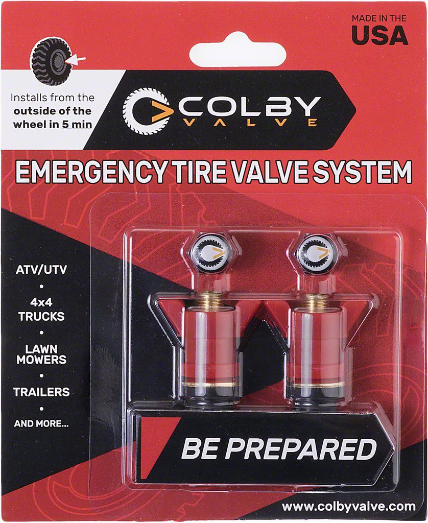 Colby Valve Silverado 1500 Emergency Tire Valves; Red 853604007018