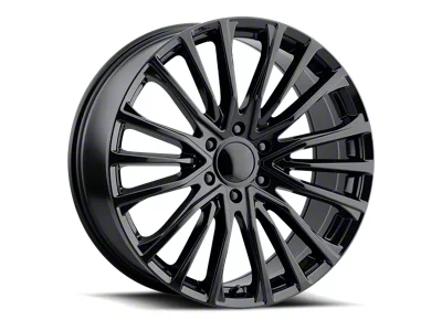 2024 Escalade V-Series Style Gloss Black 6-Lug Wheel; 22x9; 28mm Offset (23-25 Colorado)