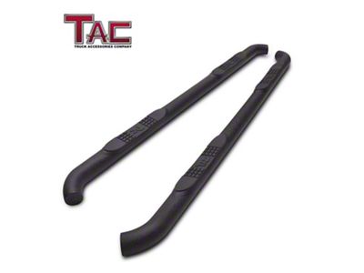 3-Inch Round Side Step Bars; Textured Black (15-25 Colorado Crew Cab)