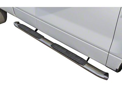 4-Inch Oval 4X Series Side Step Bars; Stainless Steel (15-25 Colorado Crew Cab)