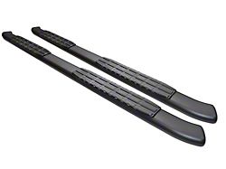 4-Inch Oval Blackout Series Side Step Bars; Black (15-25 Colorado Crew Cab)