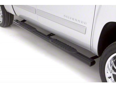 5-Inch Oval Straight Nerf Side Step Bars; Black (15-22 Colorado Crew Cab)