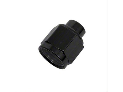 Aluminum Flare Cap; -6AN with 1/8 PFT; Black