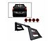 Armour Roll Bar with 7-Inch Red Round LED Lights; Black (15-22 Colorado)
