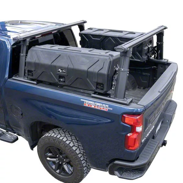 Colorado Bed Rack with Tool Box; Black (15-26 Colorado) - Free