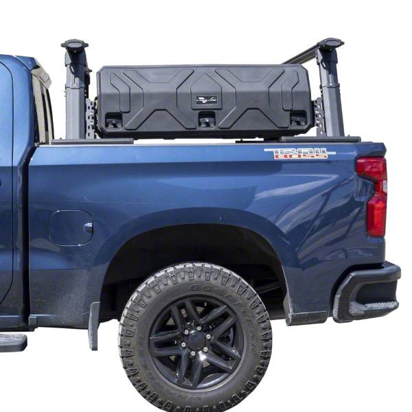 Colorado Bed Rack with Tool Box; Black (15-26 Colorado) - Free