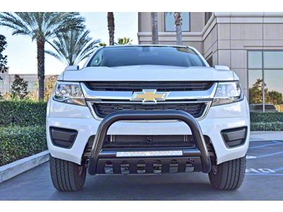 Bull Bar with Skid Plate and 20-Inch LED Light Bar; Black (15-22 Colorado, Excluding ZR2)