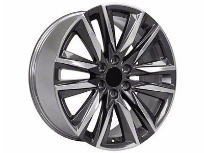 CA91 Gunmetal with Polished Face 6-Lug Wheel; 24x10; 28mm Offset (23-25 Colorado)