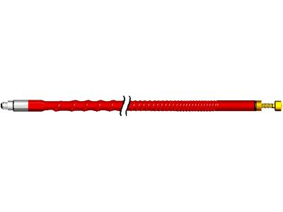 CB Antenna with Tuneable Tip; 3-Foot; Red (Universal; Some Adaptation May Be Required)