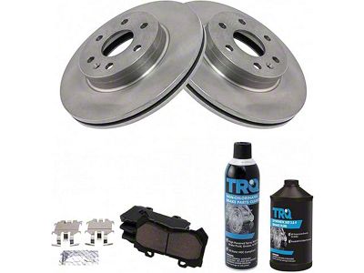 Ceramic 6-Lug Brake Rotor, Pad, Brake Fluid and Cleaner Kit; Front (15-20 Colorado)