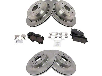 Ceramic 6-Lug Brake Rotor and Pad Kit; Front and Rear (15-20 Colorado)