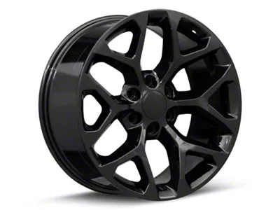 Chevy Snowflake Replica Gloss Black 6-Lug Wheel; 20x9; 27mm Offset (23-25 Colorado)