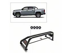 Classic Roll Bar with 5.30-Inch Black Round Flood LED Lights; Black (15-25 Colorado)