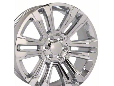 Denali Style Chrome 6-Lug Wheel; 22x9; 24mm Offset (23-25 Colorado)