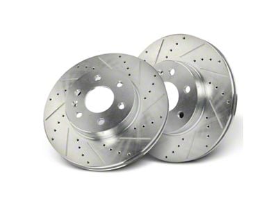 Drilled and Slotted 6-Lug Rotors; Front Pair (15-20 Colorado)