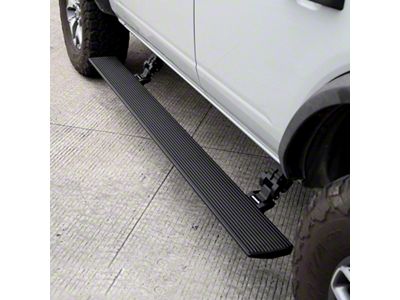 Go Rhino E-BOARD E1 Electric Running Boards; Protective Bedliner Coating (15-22 Colorado Crew Cab)