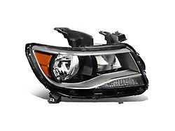 Factory Style Headlight with Amber Corner; Black Housing; Clear Lens; Passenger Side (15-19 Colorado)