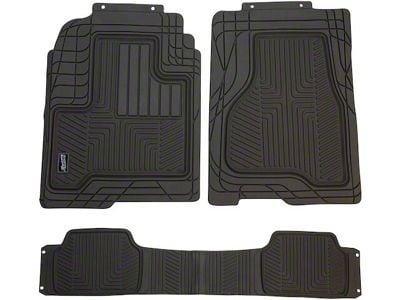 Front and Rear Floor Mats; Gray (Universal; Some Adaptation May Be Required)