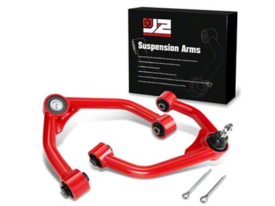 Front Upper Control Arms for 2 to 4-Inch Lift; Red (15-22 Colorado)