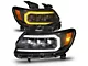 Full LED Projector Headlights; Black Housing; Clear Lens (15-22 Colorado w/ Factory Halogen Headlights)