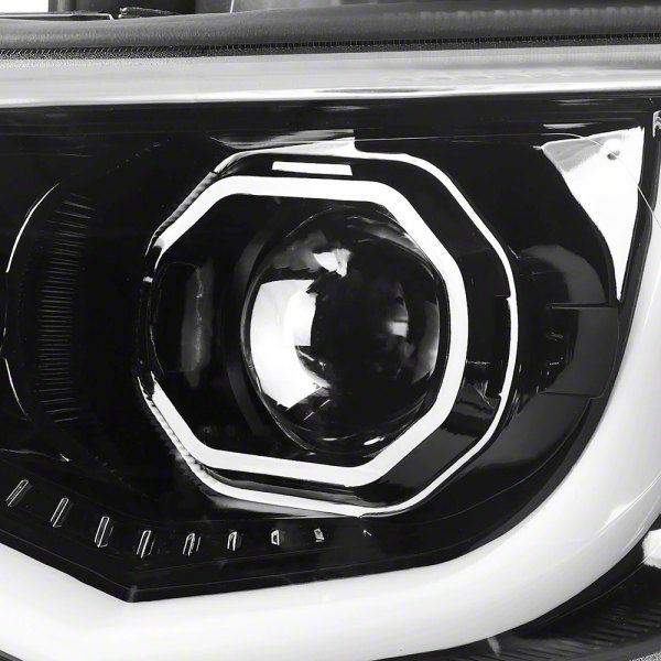 Autozensation Smoke Black LED Bar Projector Headlights For Chevy Colorado 2015-2022