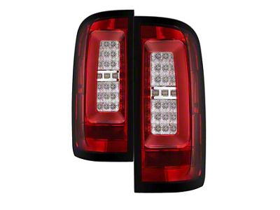 LED Tail Lights; Black Housing; Red Clear Lens (15-22 Colorado)