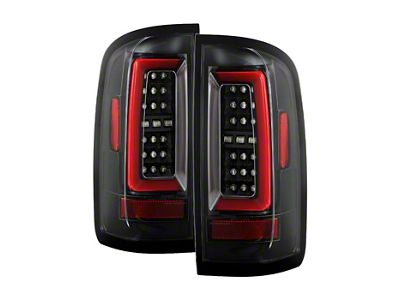 Light Bar LED Tail Lights; Black Housing; Clear Lens (15-22 Colorado)