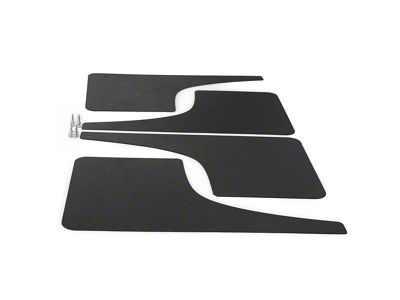 Mud Flaps; Front and Rear; Satin Black Ice Vinyl (23-24 Colorado)