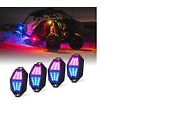 Multi-Color LED RGB Rock Lights; 8-Pieces (Universal; Some Adaptation May Be Required)